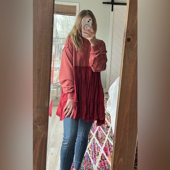 Free People Pixie sweatshirt in Rose Smoke Size XS - Picture 4 of 8